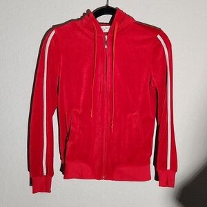 VBlue Topic Jacket Small Hoodie Velour Red
